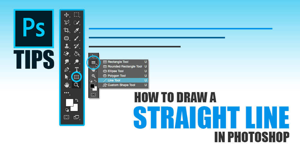 How to Draw A Straight Line in Photoshop Photoshop Line Tool Tutorial